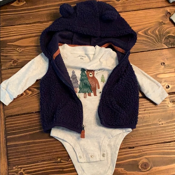Long sleeve onesie with Sherpa vest - Picture 1 of 1